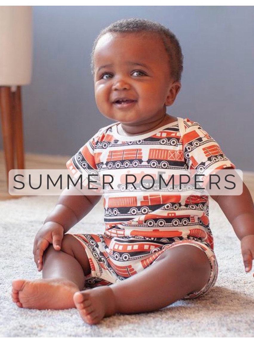 Two Organic Summer Rompers Blue Zebra And Black Cat Print 18 -24 Month